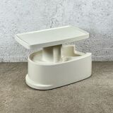 Space age bar cart , 70s plastic serving table trolley - vintage design made in italy