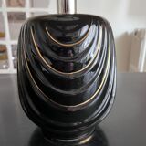 Black and gold ceramic lamp