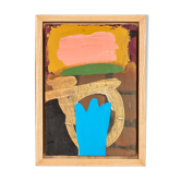 Composition, Acrylic on wooden plate. 16 x 22cm