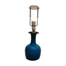 Sea blue glass lamp with brass top