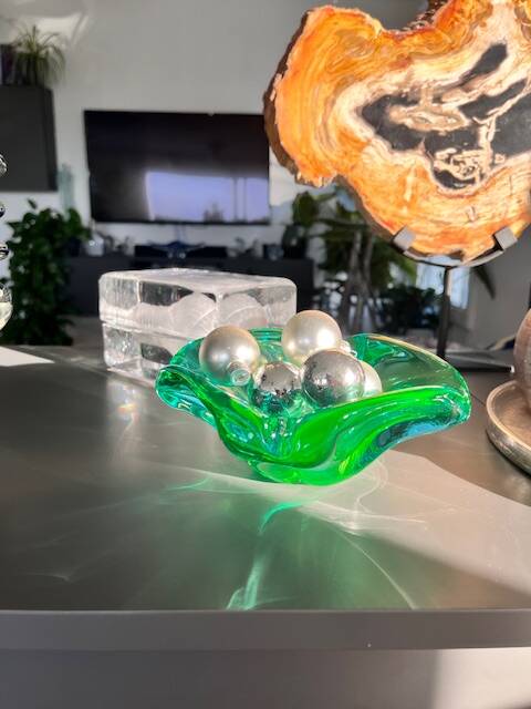 Rare Murano Vide-poche Ouraline Sommerso - Design by Flavio Poli - 1960