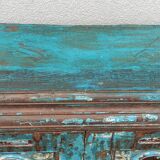 Old blue wooden cabinet with beautiful patina