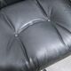 Black leather armchair by Charles Pollock for Knoll International