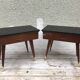 Tables de chevet scandinaves pieds compas années 70