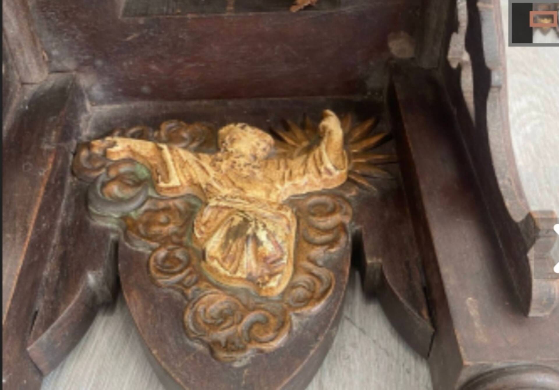 Ancient Gothic seat