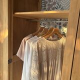 Asymmetrical Wardrobe in Raw Wood
