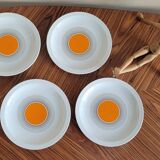 Set of 4 orange plates Bareuther 131
