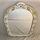 Mirror old framework painted pottery design flowers vintage 49x34cm