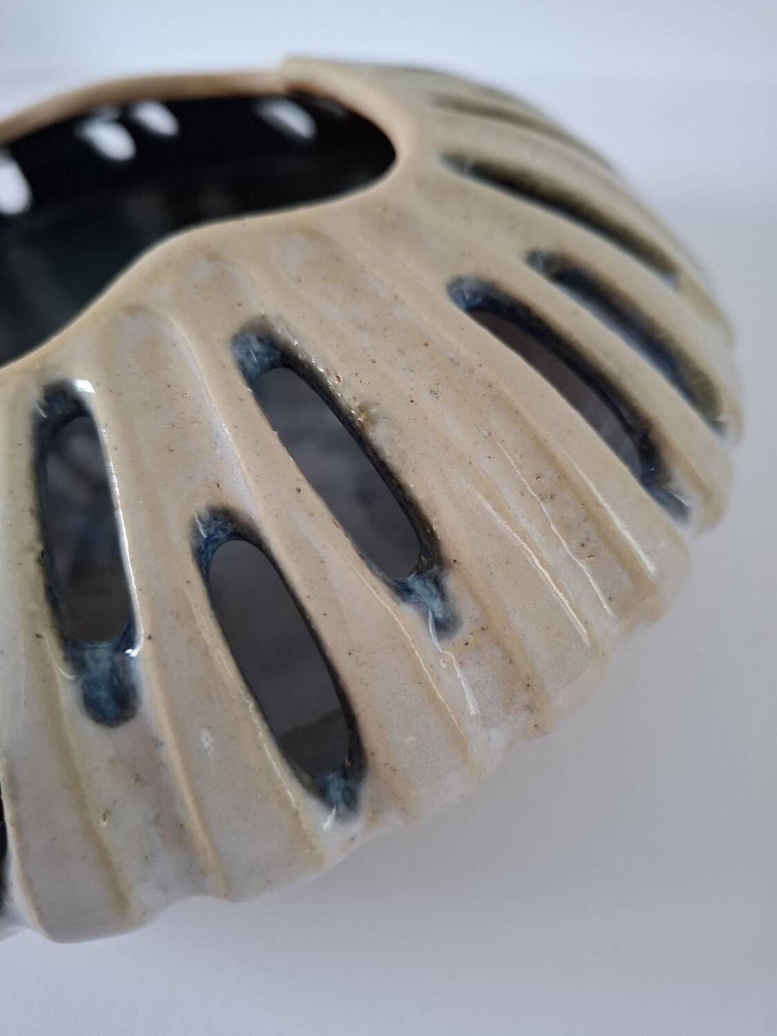 Vintage ceramic openwork vase
