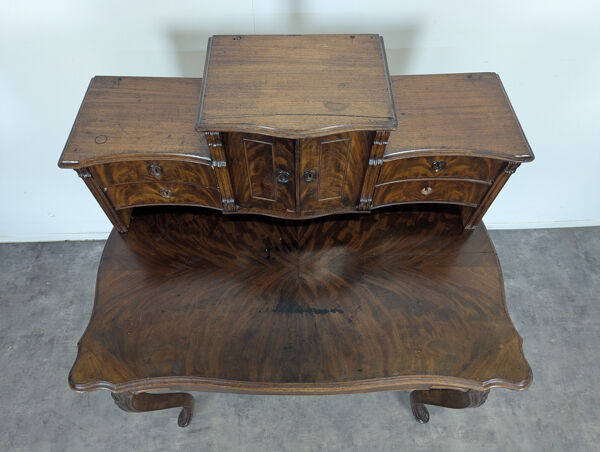 Petit bureau bonheur du jour en acajou