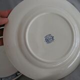 Set of 6 flat plates 1900 Faience K&G Luneville Yvetot L2