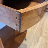 Half-moon console in mahogany with a marble top in Louis XVI style.