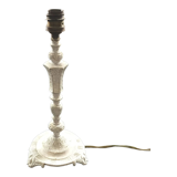 White patinated bronze lamp base