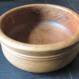 Round cut in solid wood Scandinavian style / vintage 60s-70s