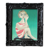 Oil on wood, Bather, cubist style.