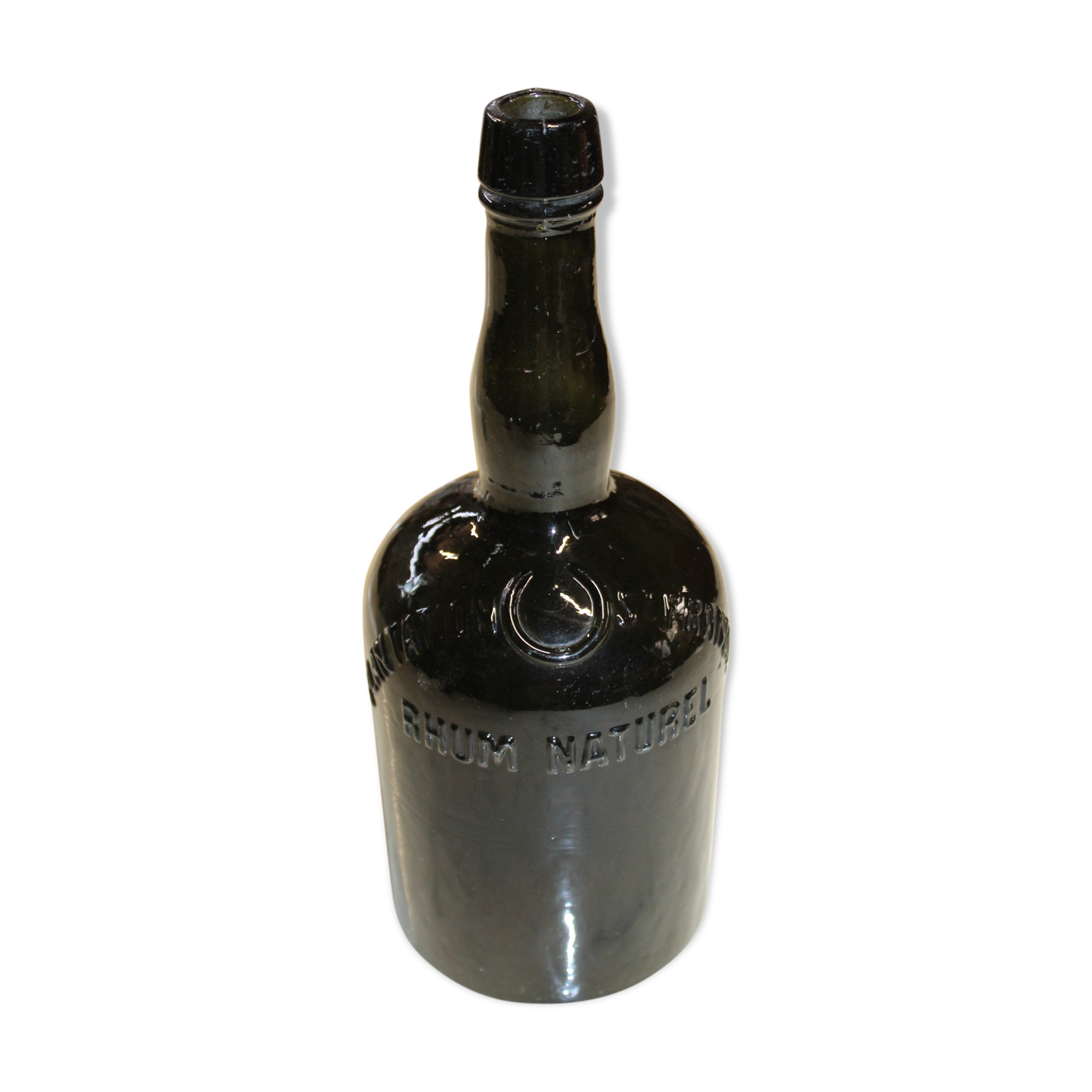 Old smoked glass bottle