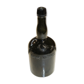 Old smoked glass bottle