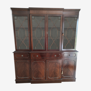 English style library in mahogany veneer circa 1960