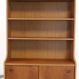 vintage bookcase with full on storage space.
