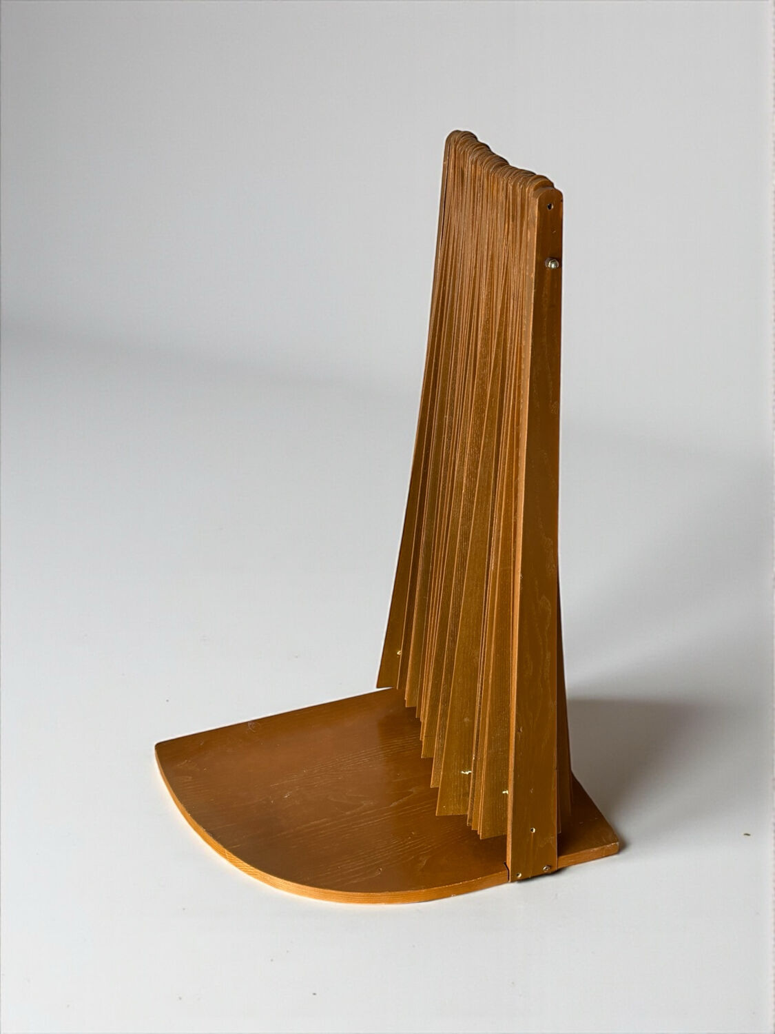 Large round folding screen, solid wood, 1960.