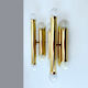 Pair Vintage Brass Wall Sconces, 60s