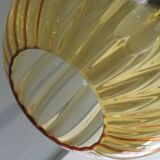 Hanging lamp, Scandinavian of the 1970s, teak and glass