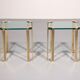 Peter Ghyczy high-gloss brass T24 side tables, 1970s (40x40x45)
