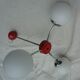 Suspension 3 feux, vintage 60s
