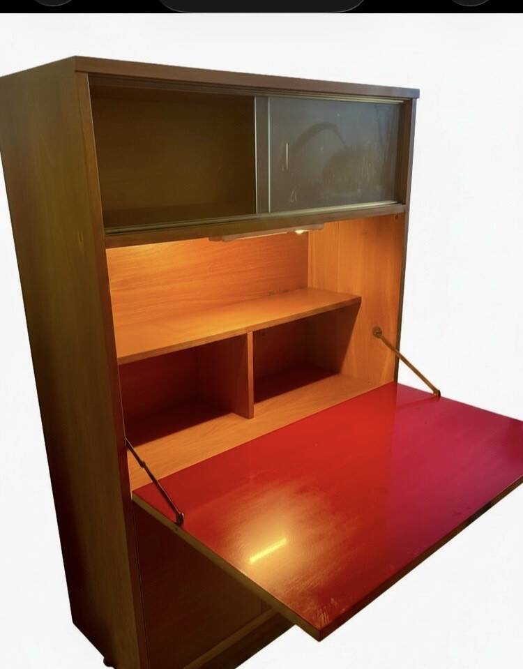 Scandinavian secretary 1960 golden oak