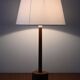 1950s/60s Danish teak turned table lamp