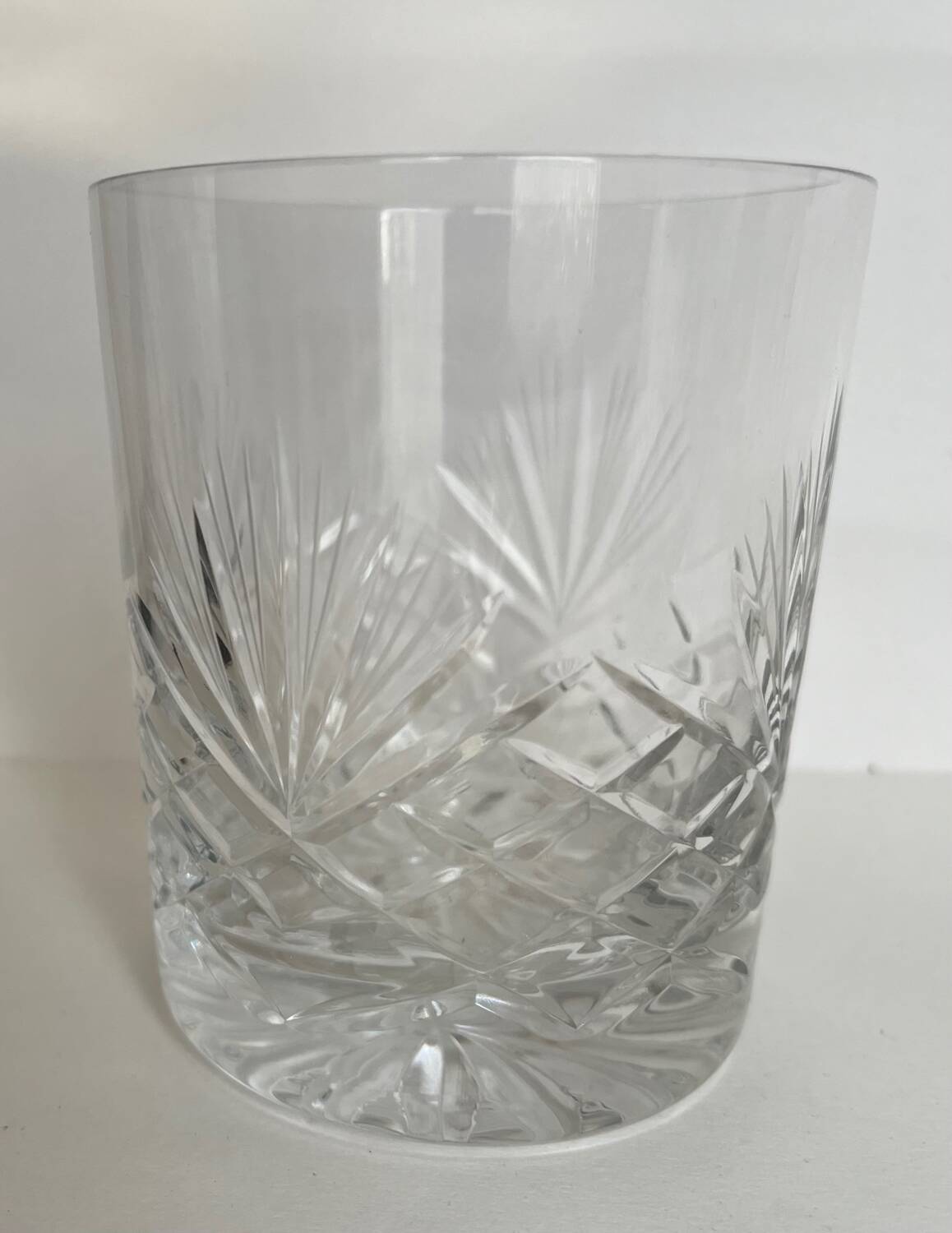 4 cut crystal whisky glasses