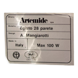 Appliques murales Artemide Egisto 28 mur par Angelo Mangiarotti, Italie, années 80