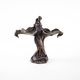 Brass female figurine in Art Deco style with floral motifs, European decorative art