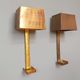 Pair of brass wall lamps, Paul Moerenhout, 70s