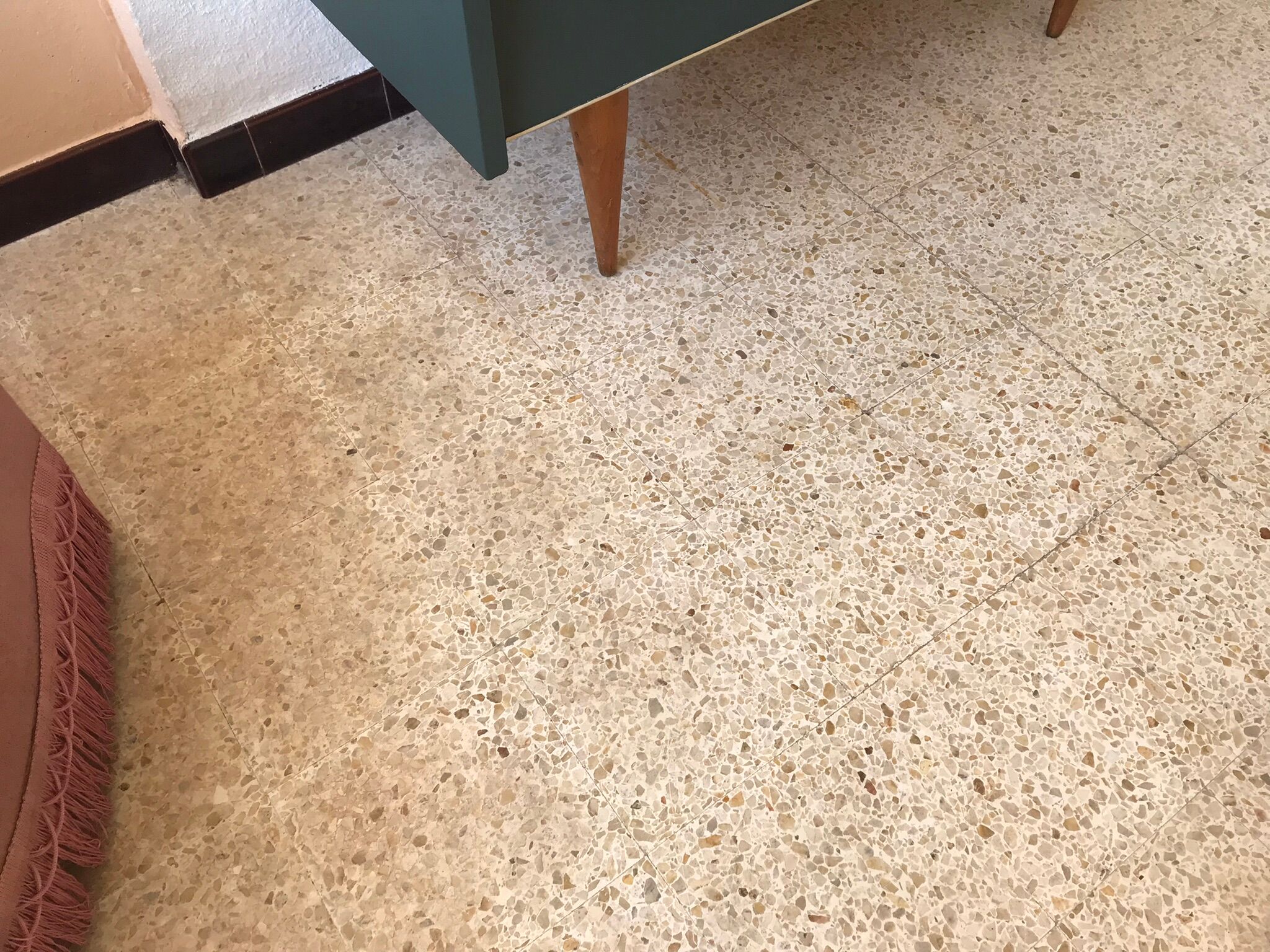 Dark green vintage dresser.