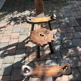 Brutalist chairs and stool