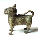 Book greenhouse, bronze leopards, 70s