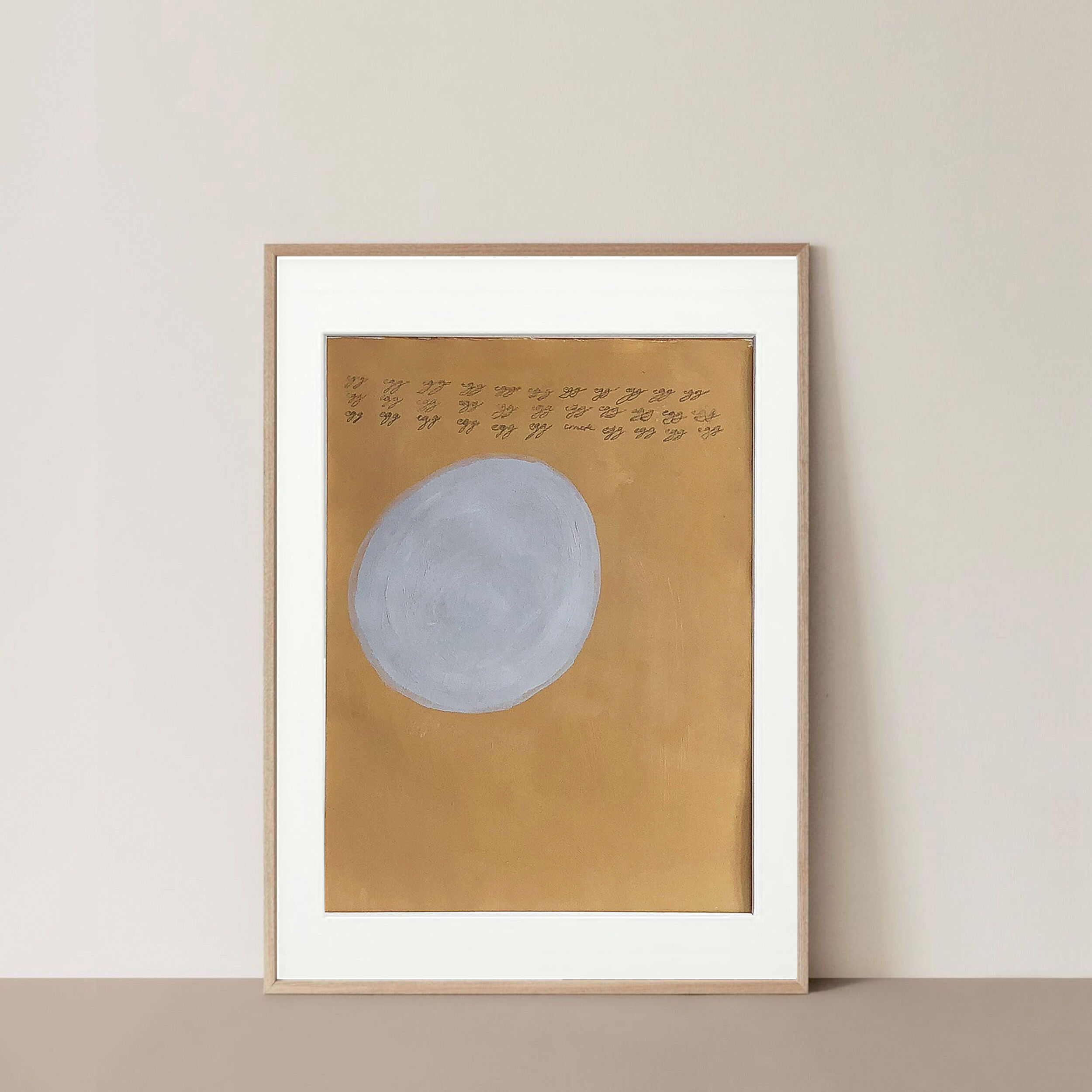 Hand Painted Abstract Wall Art 08 - Egg