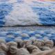 Moroccan Berber blessed ouarain rug modern blue and white