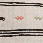 Tapis de couloir contemporain blanc et noir 2x9, 76x263 cm