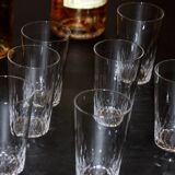 8 Baccarat goblet glasses in cut crystal.