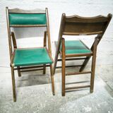Pair of Shanghai folding chairs