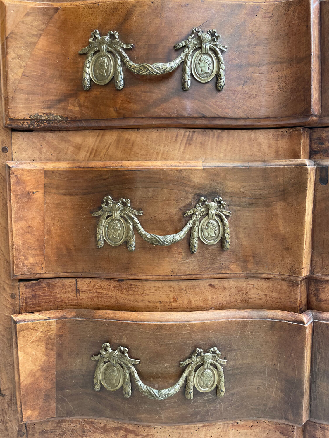 Louis XIV style crossbow chest of drawers
