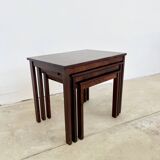 Nest of tables in rosewood, Denmark, 1960s.