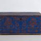 Antique wooden chest painted blue – folk art – Central Europe around 1900