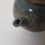Teapot + 6 ceramic cups signed LC (Signature to be identified)