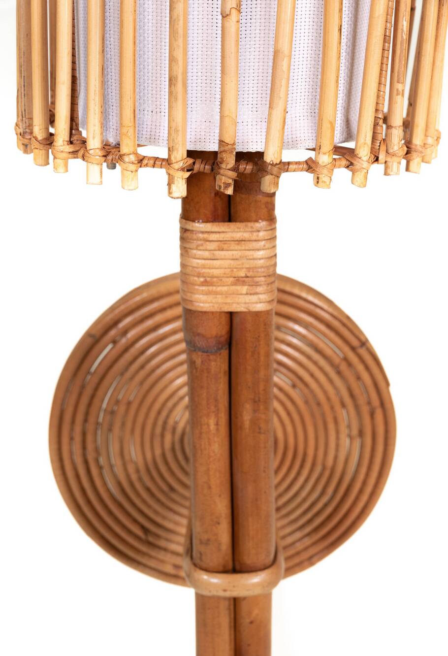 Pair of bamboo wall sconces