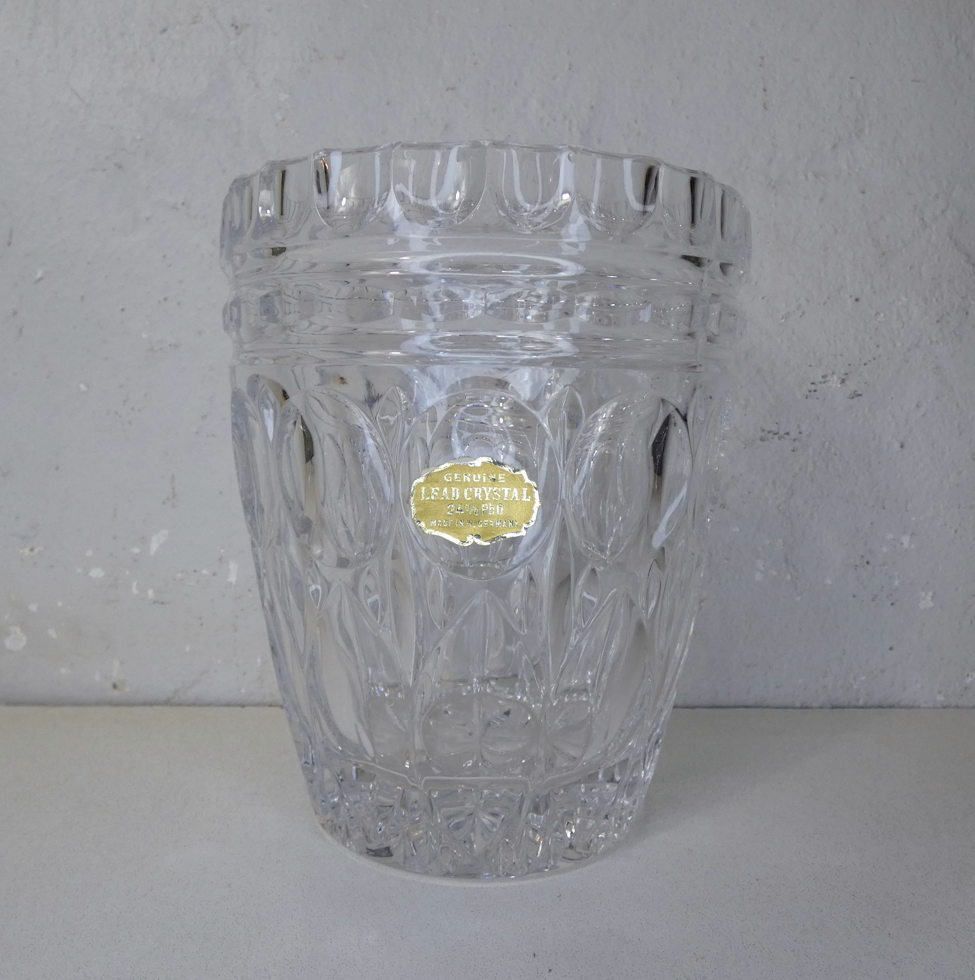 Crystal ice bucket 24% vintage West Germany
