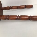 Wooden stool turned tripod foot