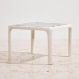 Wood and glass coffee table